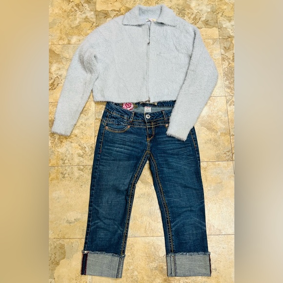 Freestyle Revolution Boho Embroidered Raw
Jeans Sz 7 - Picture 1 of 3